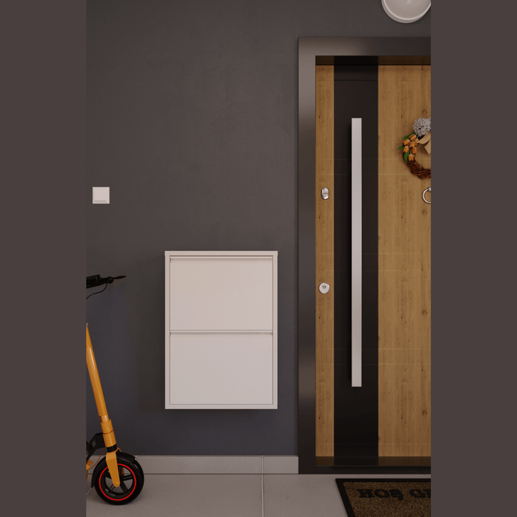 Witte Bodi schoenenkast aan muur