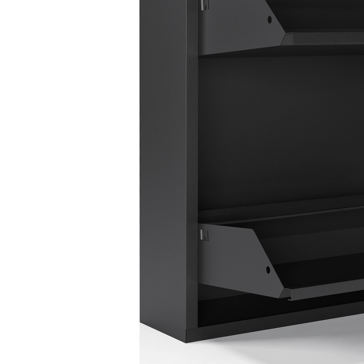 Kleppen van zwarte Bodi schoenenkast