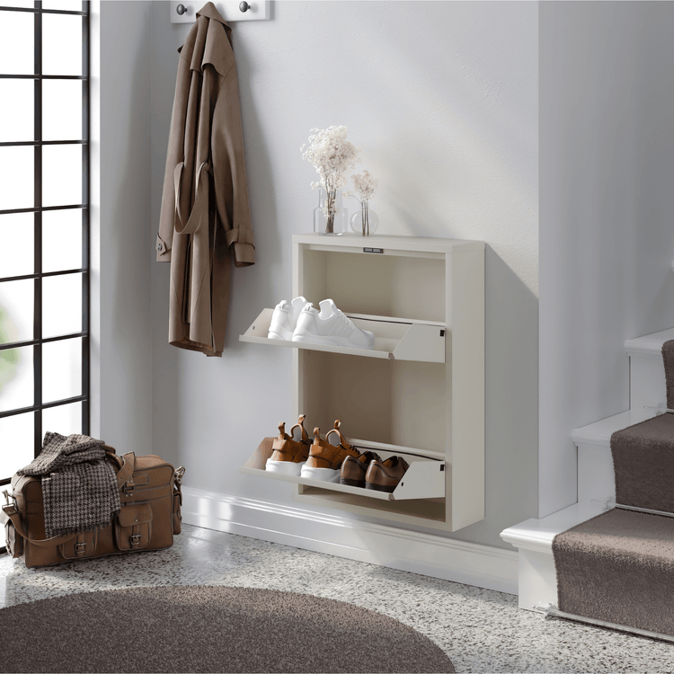 Soft Beige schoenenkast in hal