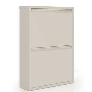 Beige Bodi schoenenkast 2-vakken