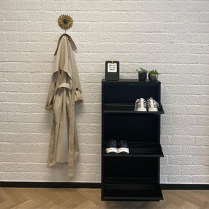 Moderne zwarte schoenenkast Bodi