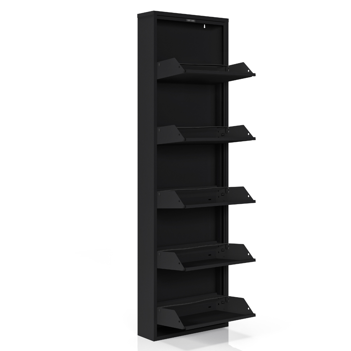 Schoenenkast Bodi 5-vaks Zwart met open vakken