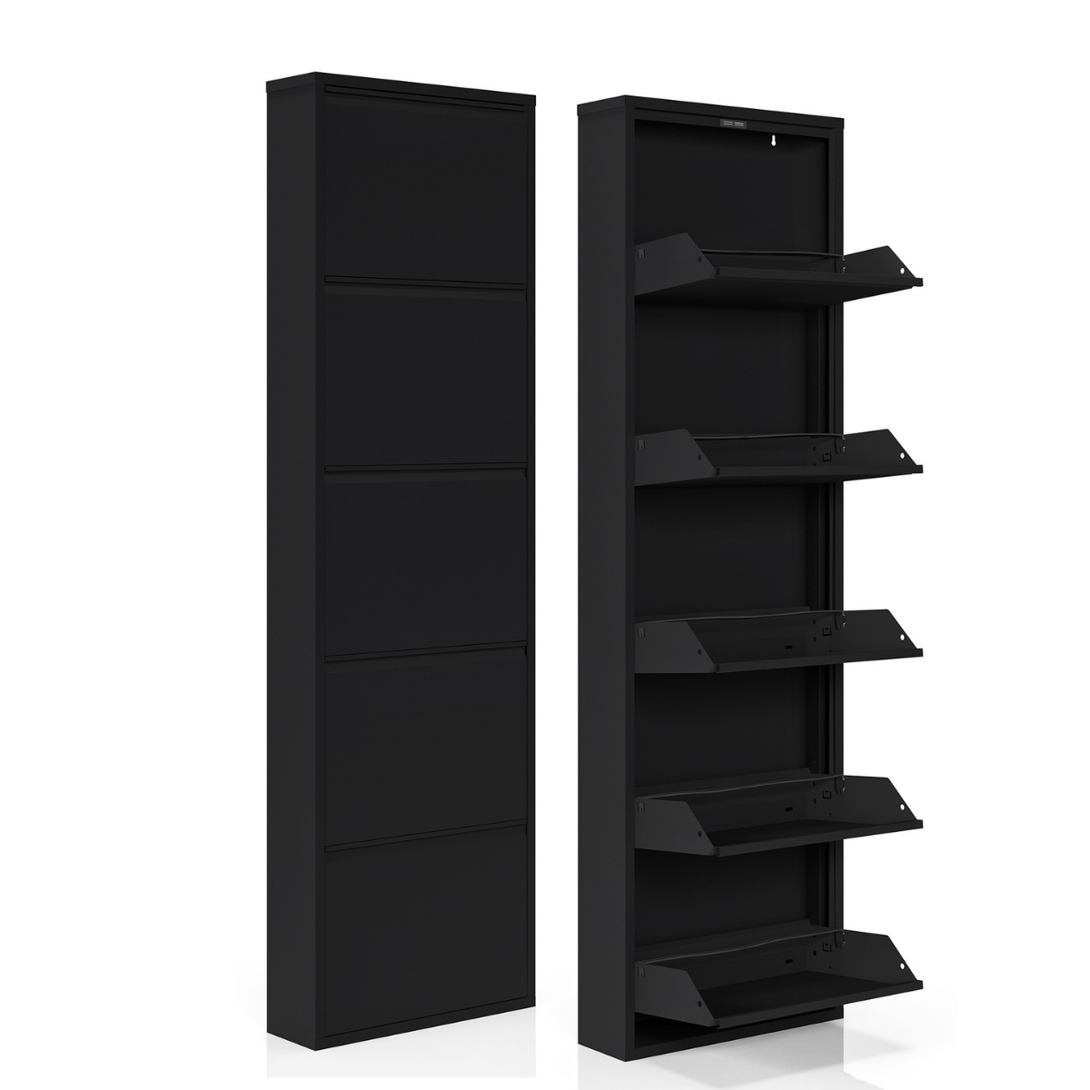 Ruime schoenenkast Bodi 5-vaks Zwart 