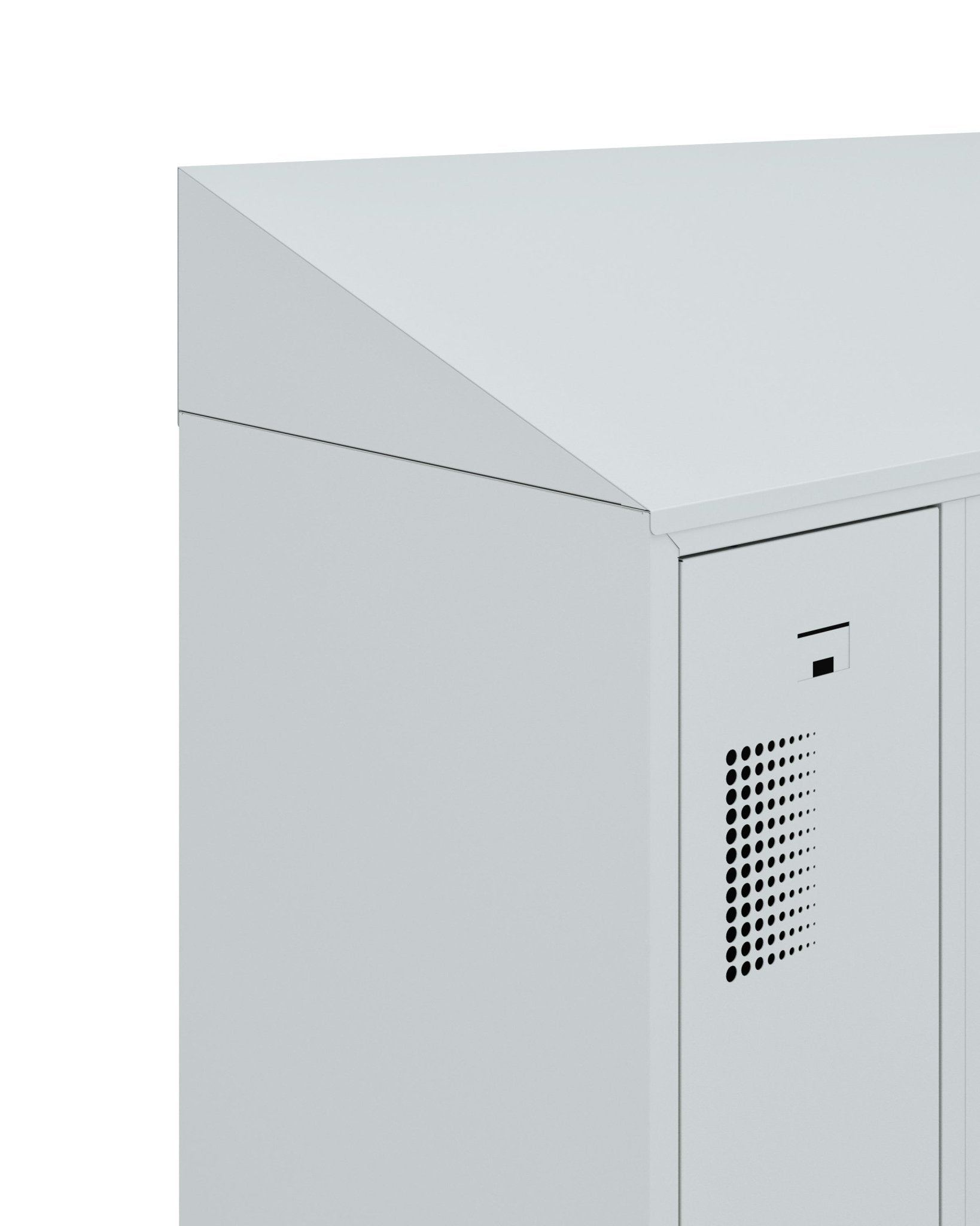 Lichtgrijze stofkap voor locker- of garderobekast van 90 cm