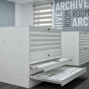 Ladekast wit met topblad als onderdeel van werkplek