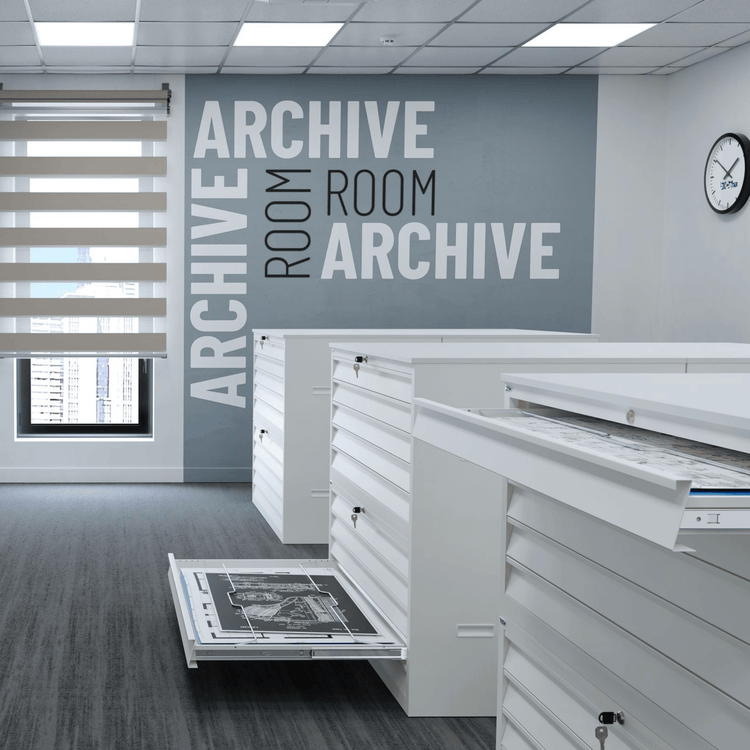 Zijaanzicht tekening ladekast CH130 met topblad 