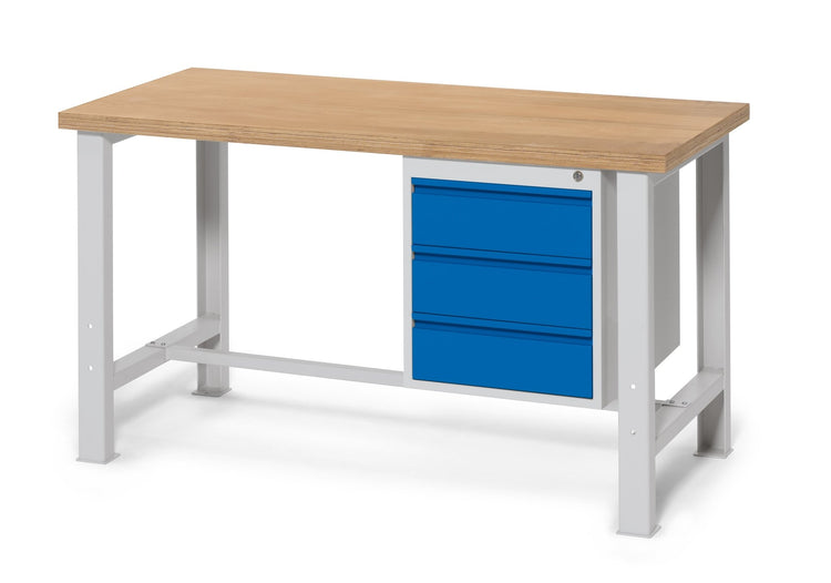 Onderbouwblok met 3 laden onder werkbank