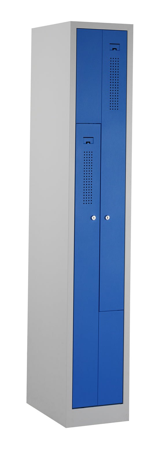 Compacte Z-garderobekast 180x31x50 cm in grijs-blauw