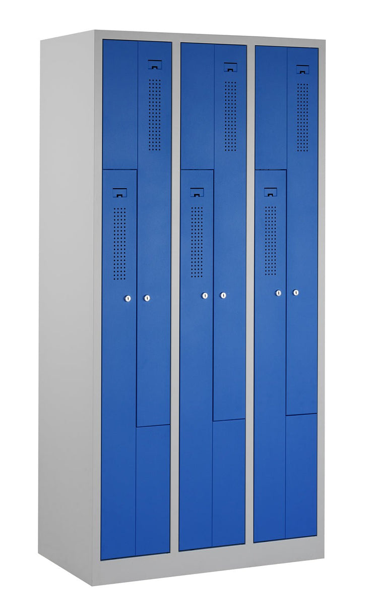 Z-garderobekast CHL 180-3.6 grijs blauw met zes compartimenten