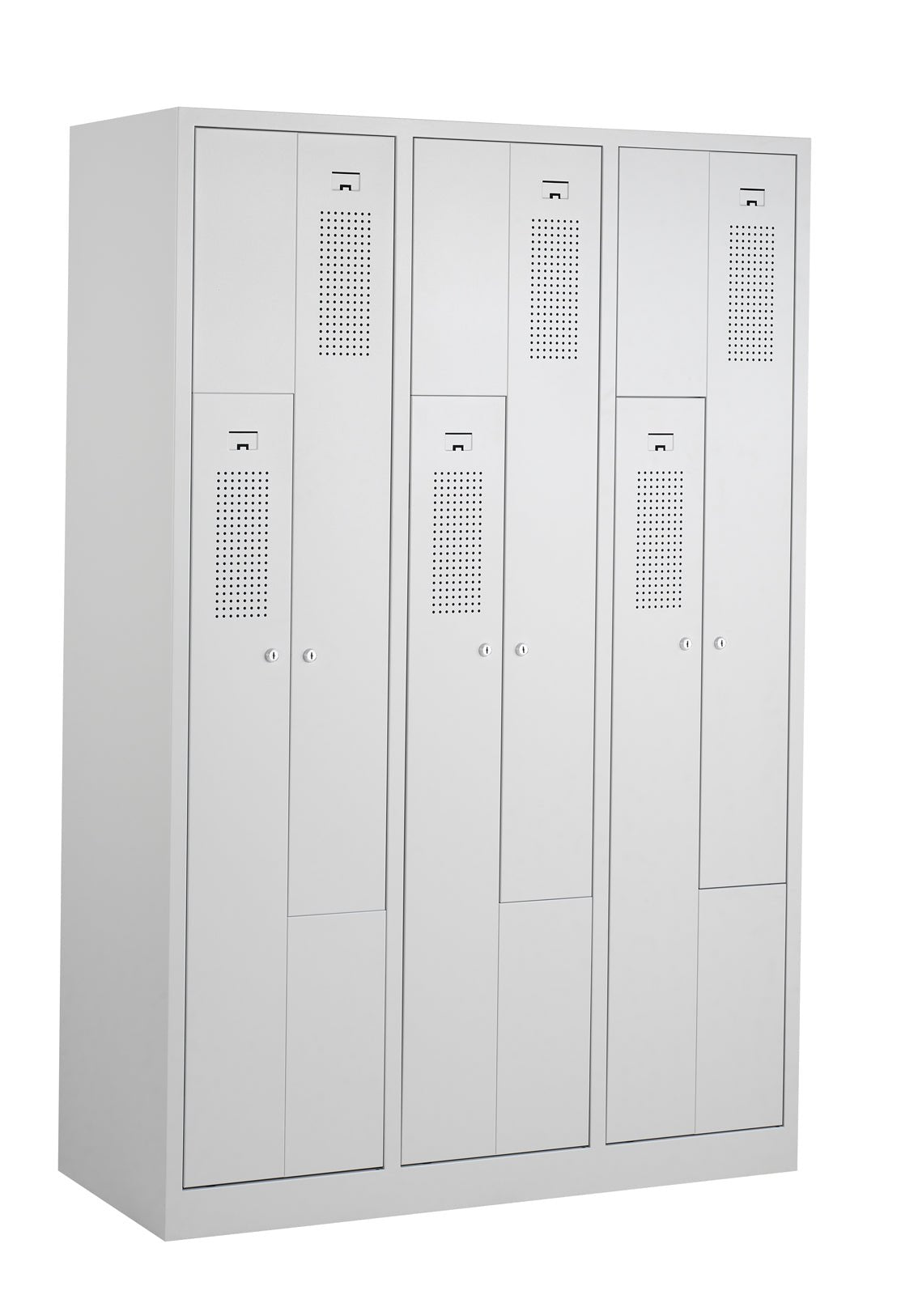 Z-garderobekast THL 180-3.6 met cilinderslot in RAL7035