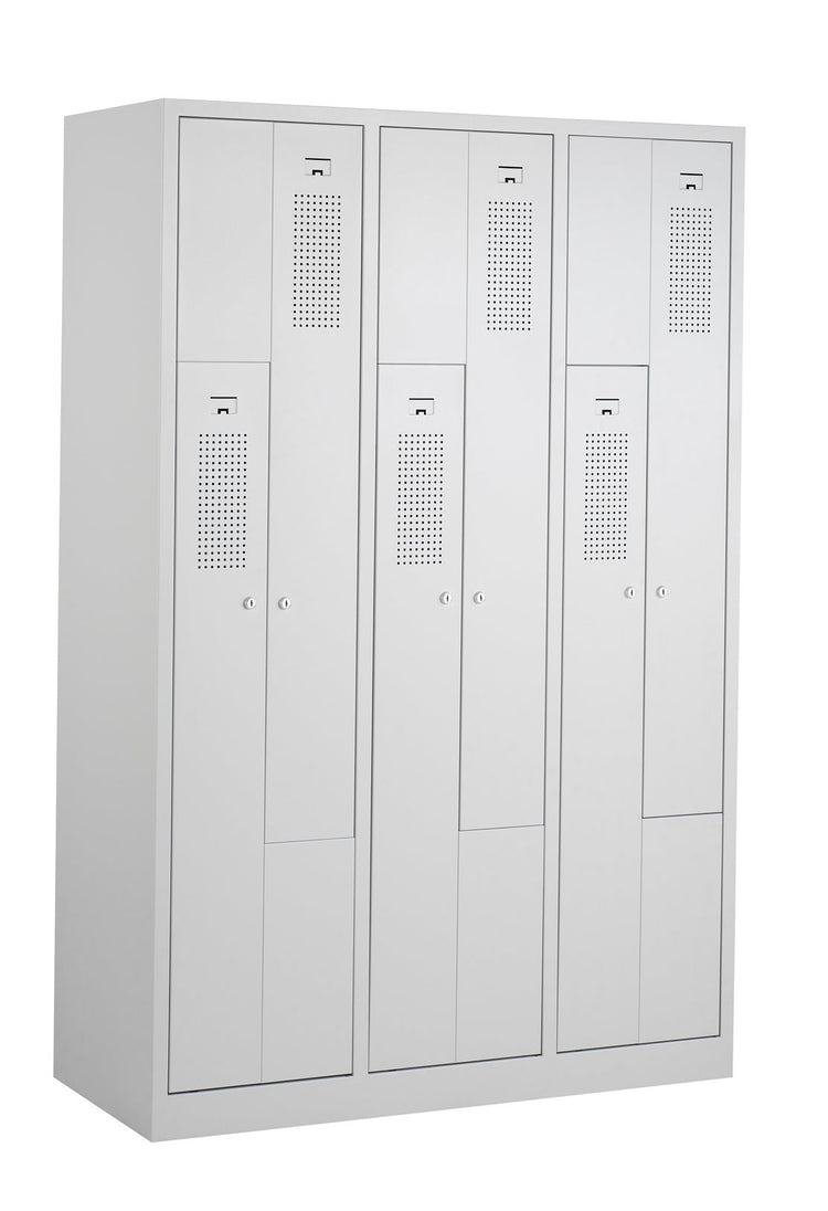 Z-garderobekast THL 180-3.6 met cilinderslot in RAL7035