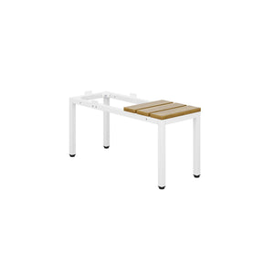 Zitbank garderobekast 30 cm Wit/Beuken