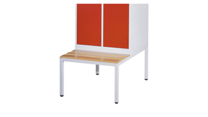 Zitbank garderobekast 60 cm grijs/beuken