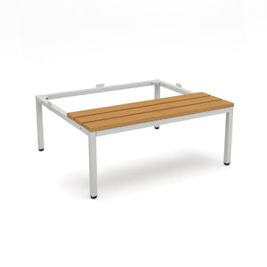 Zitbank garderobekast 90 cm Grijs/Beuken