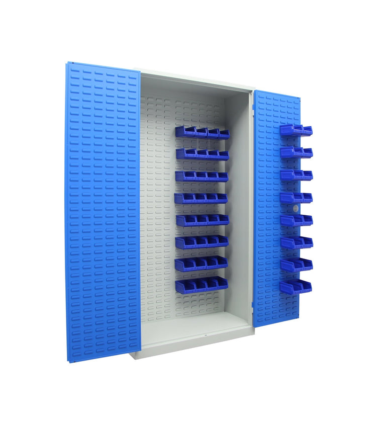 Stalen zwaarlastkast met lippen in deur en achterwand