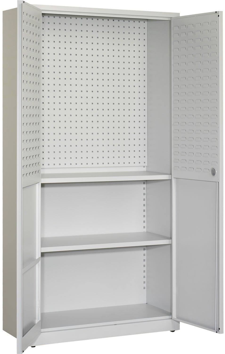 Zwaarlastkast DMTTD grijs 2 legborden 